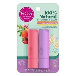 eos Super Soft Shea Lip Balm - Strawberry Peach and Toasted Marshmallow - 2 Pack